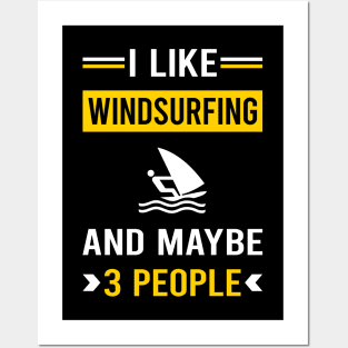 3 People Windsurfing Windsurf Windsurfer Posters and Art